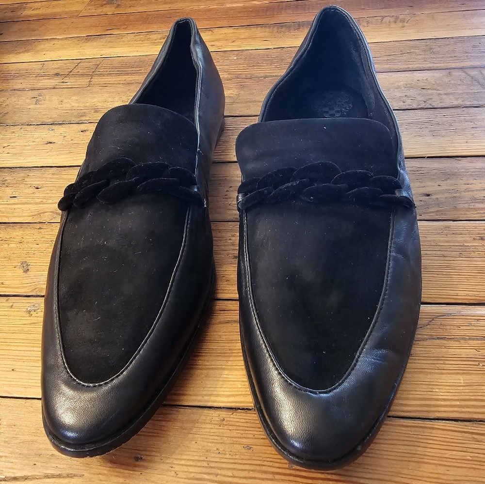 Vince Camuto Foronni Women's Black Suede Loafers - Picture 4 of 5